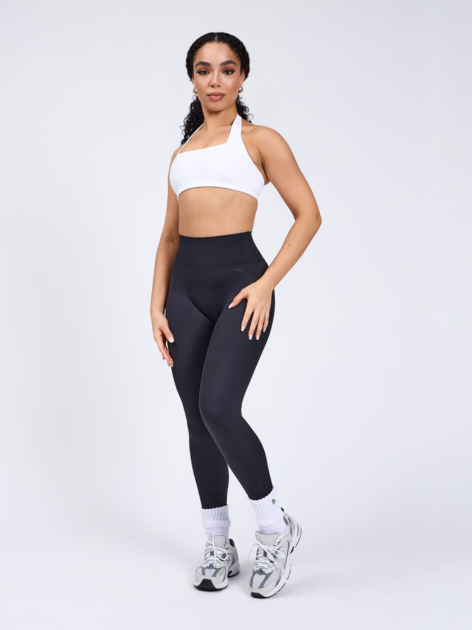 Revolution Halter Sports Bra - White Image 5