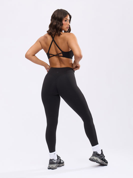 Glow Sports Bra - Onyx Black