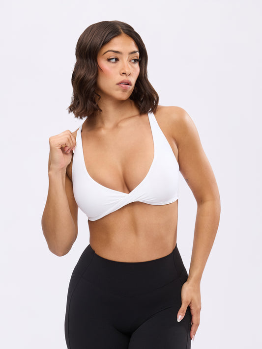 Glow Sports Bra - White