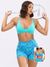 Girlfriend Reversible Sports Bra - Airhead and Blue Fashun Print Image 0