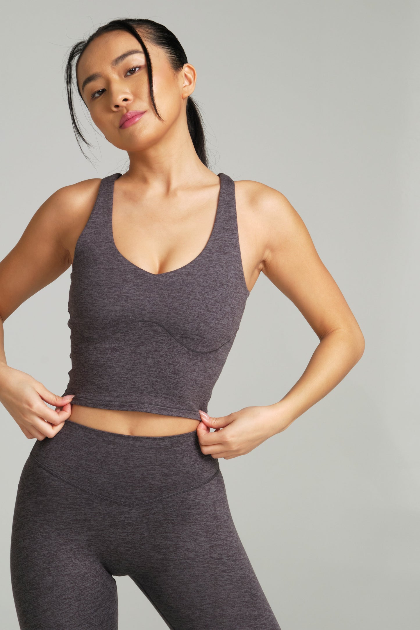 Dream Heathered Legging - Heather Charcoal