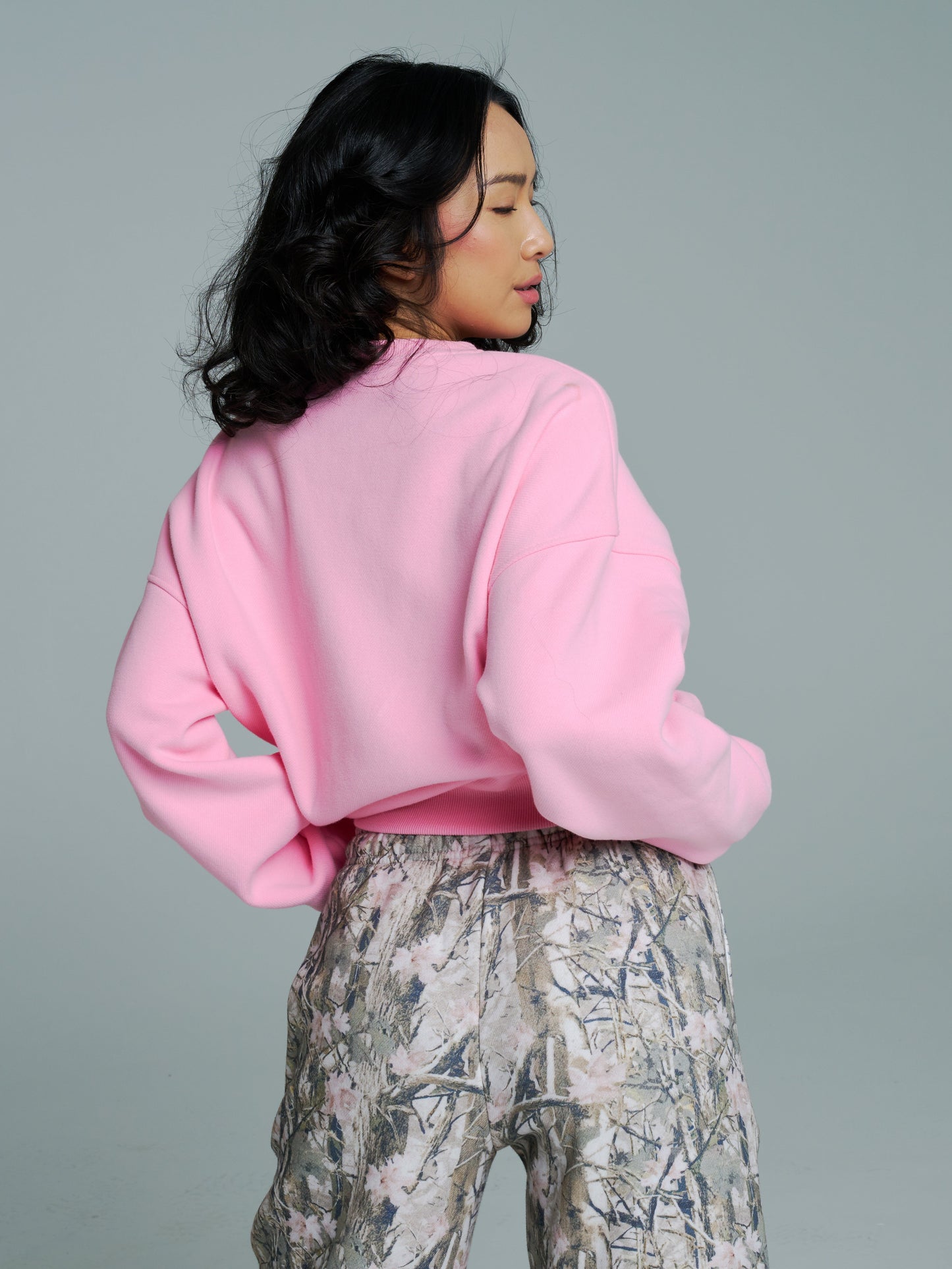 Plush Fleece Straight Leg Sweat Pant - Pink Camo