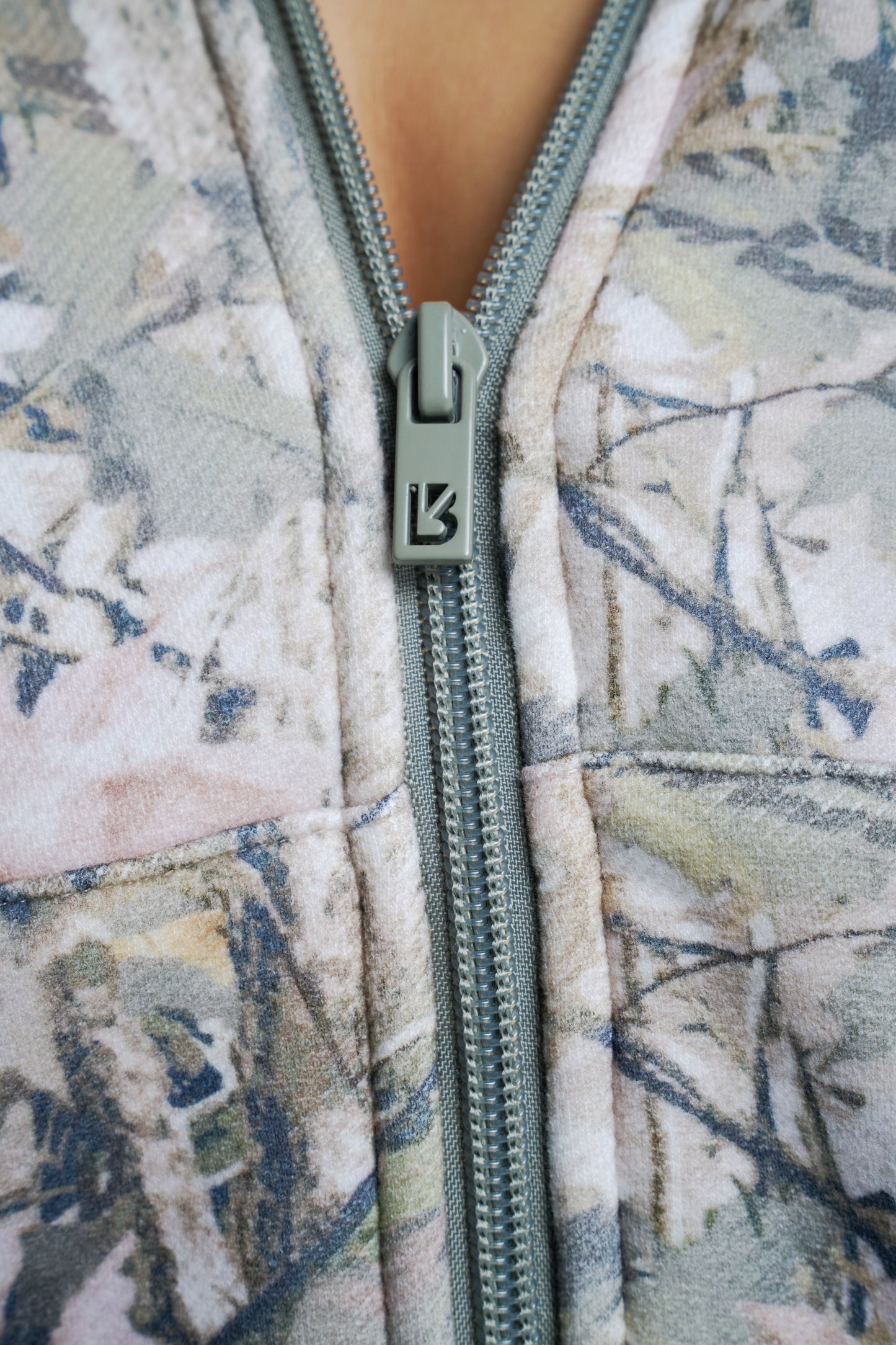 Plush Fleece Zip Hoodie - Pink Camo
