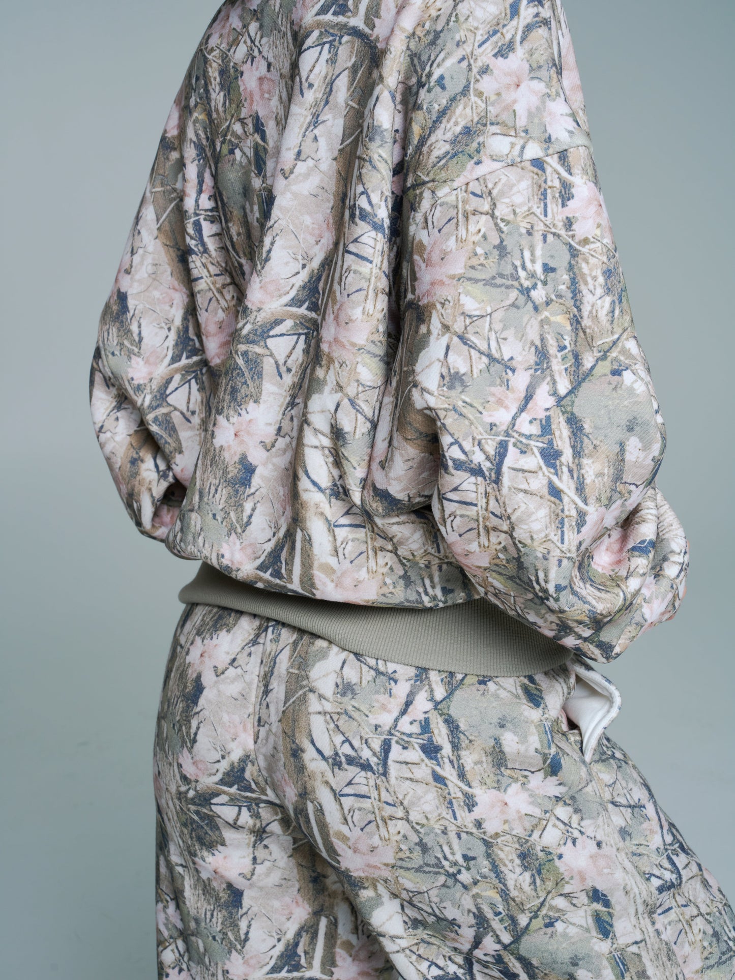 Plush Fleece Crew Pullover - Pink Camo