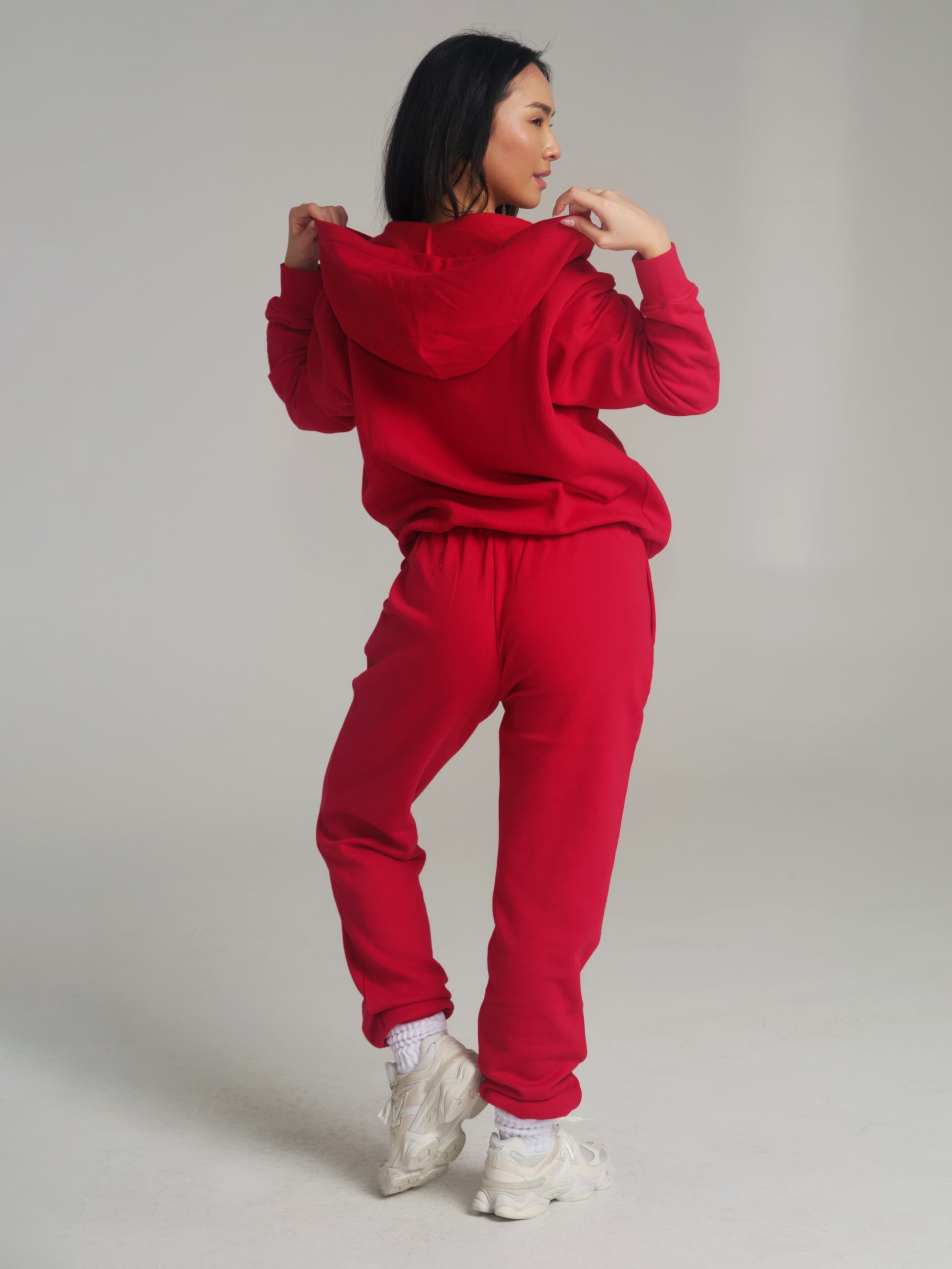 Threads Zip Hoodie - Lipstick Red