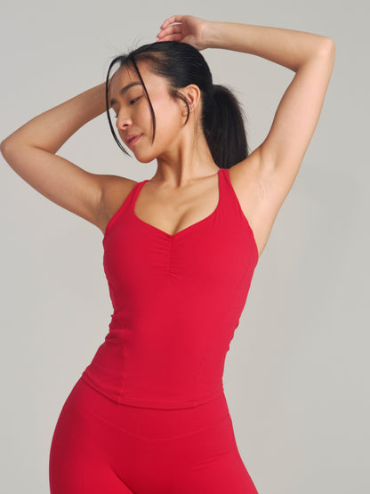 Poshknit Hip Tank - Lipstick Red