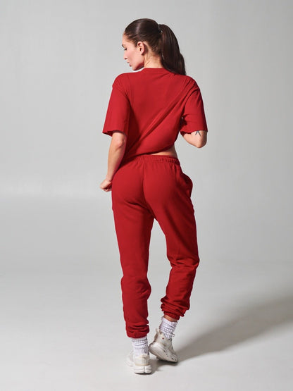 Essential Short Sleeve Tee - Lipstick Red