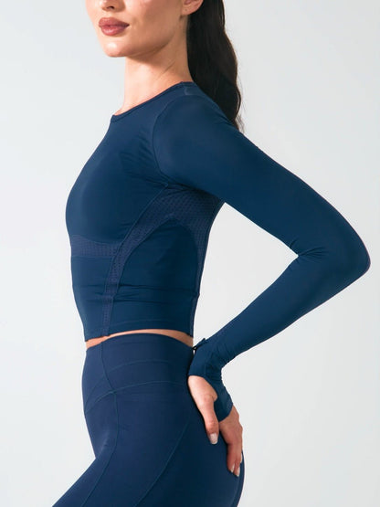 Storm Waist Top - Baked Blue