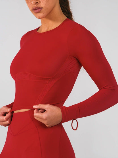 *PREORDER* Storm Waist Top - Lipstick Red