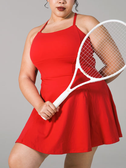 Bend and Snap Dress - Lipstick Red