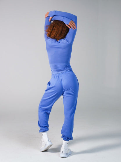 Halo Long Sleeve Hip Tee - Azul