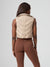 Cinch Waist Puffer Vest - Beige Image 7