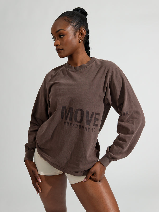 Moves Long Sleeve Tee - Clove Image 1