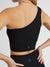 Ribbed Seamless Sports Bra - Onyx Black Image 5