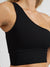 Ribbed Seamless Sports Bra - Onyx Black Image 6