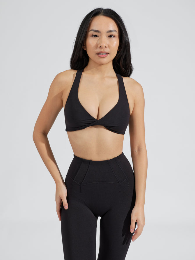 Double Twist Sports Bra - Onyx Black Image 5