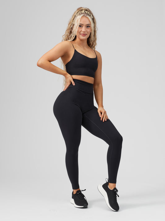 Energy Foldover Legging - Onyx Black