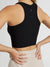 Ribbed Seamless Tank - Onyx Black Image 3