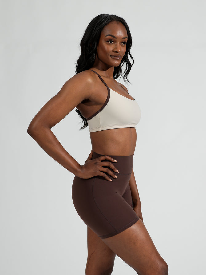 Reversible Sports Bra - Journey Dark Brown/Stardust Image 8