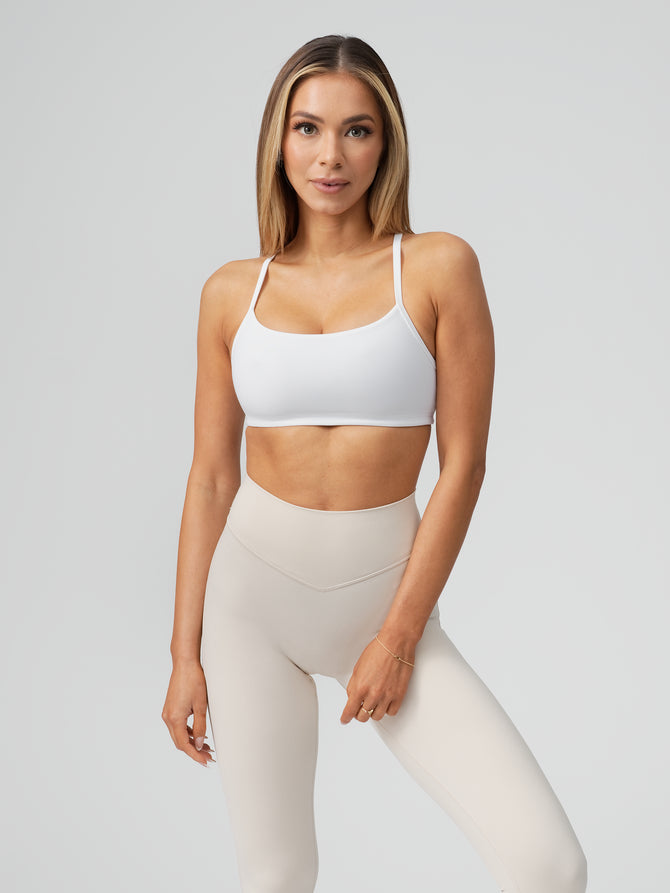 Reversible Sports Bra - White and Stardust Image 1