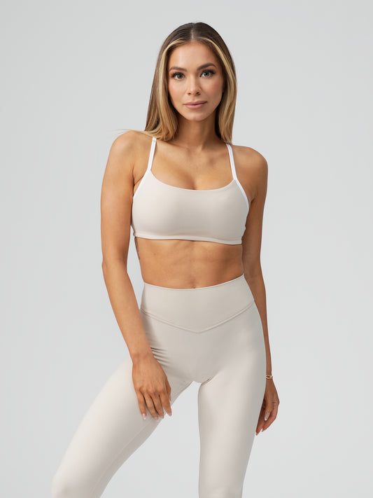 Reversible Sports Bra - White and Stardust