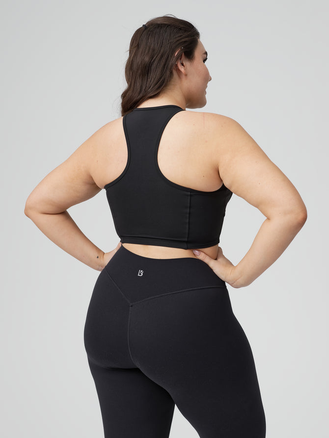 Courtside Zip Crop - Onyx Black Image 2