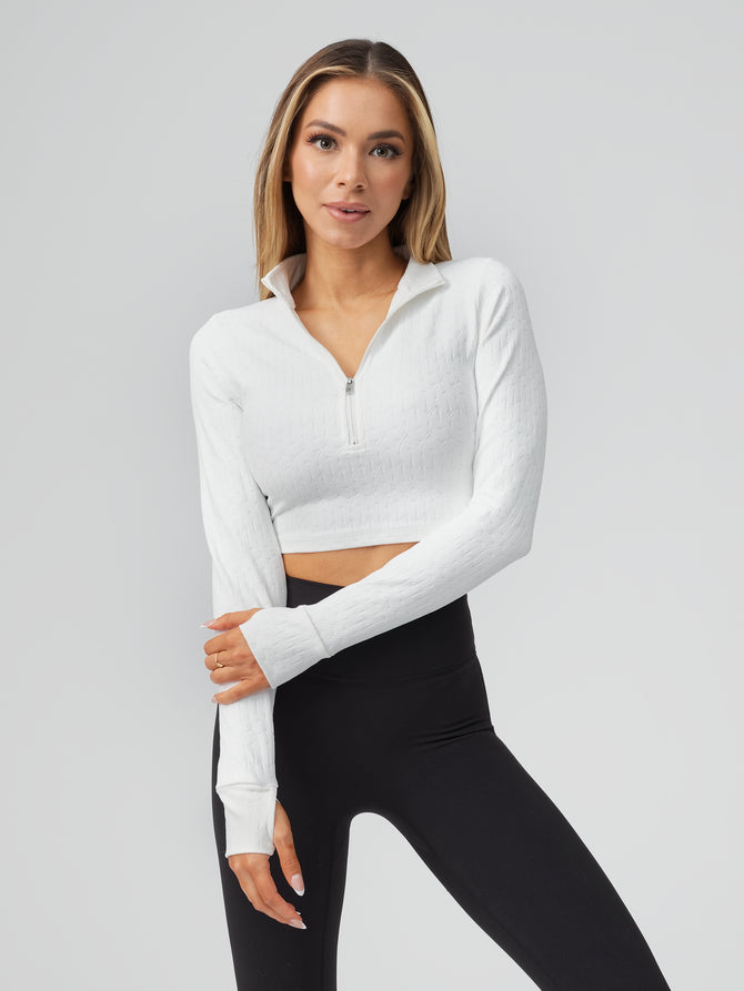 Scarab Jacquard Pullover - White Image 8