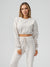 Luxe Long Sleeve Crop - Eggshell Image 0