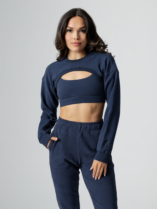 Cloud Bolero Shrug - Navy