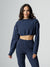 Cloud Long Sleeve Crop - Navy Image 2