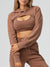 Luxe Bolero Hoodie - Cocoa Image 0