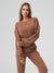 Luxe Long Sleeve Crop - Cocoa Image 0