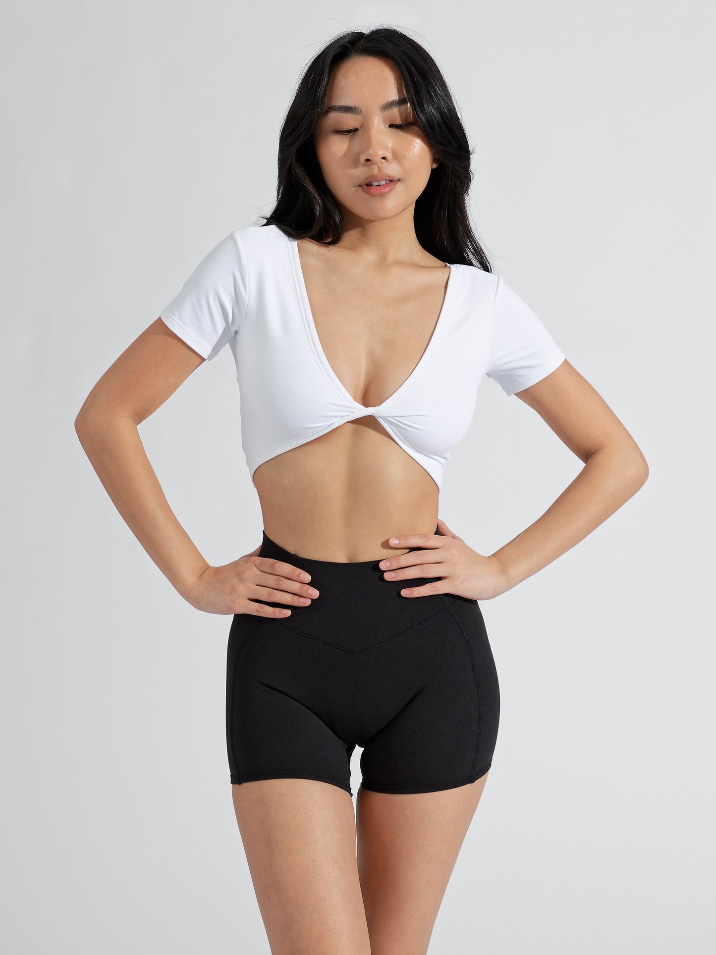 AirKnit Reversible Crop - White