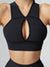 Sphynx Ribbed Sports Bra - Onyx Black Image 26