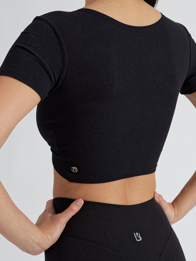 AirKnit Reversible Crop - Onyx Black Image 8