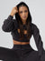 Luxe Bolero Hoodie - Black Image 0