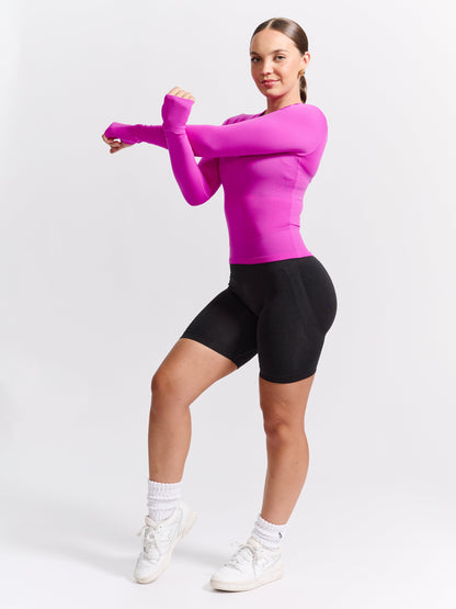 Seamless Long Sleeve Baby Tee - Pop Rocks