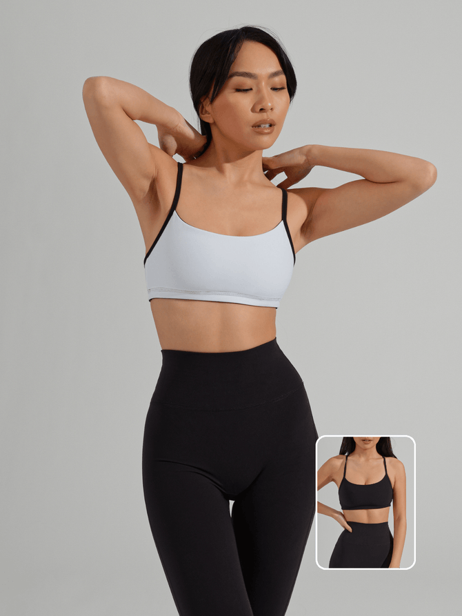 Reversible Sports Bra - Onyx Black and White Image 0