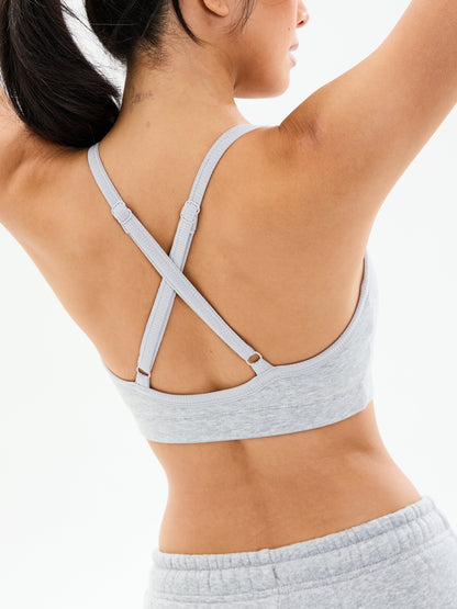 Plush Fleece Bralette - Heather Grey