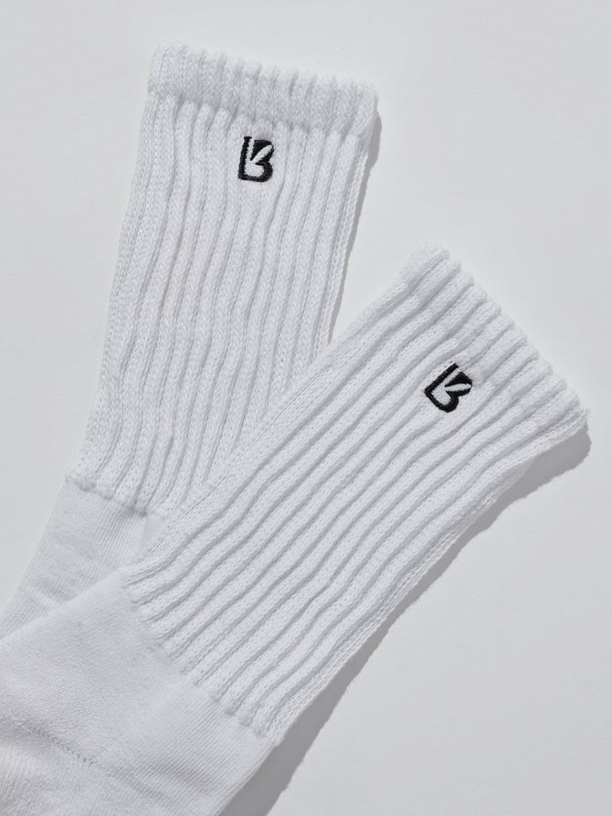 Scrunch Socks - White/Black Image 1