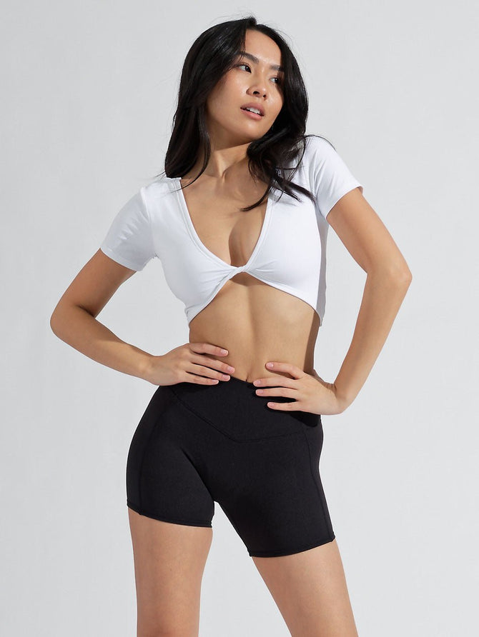 AirKnit Reversible Crop - White Image 0