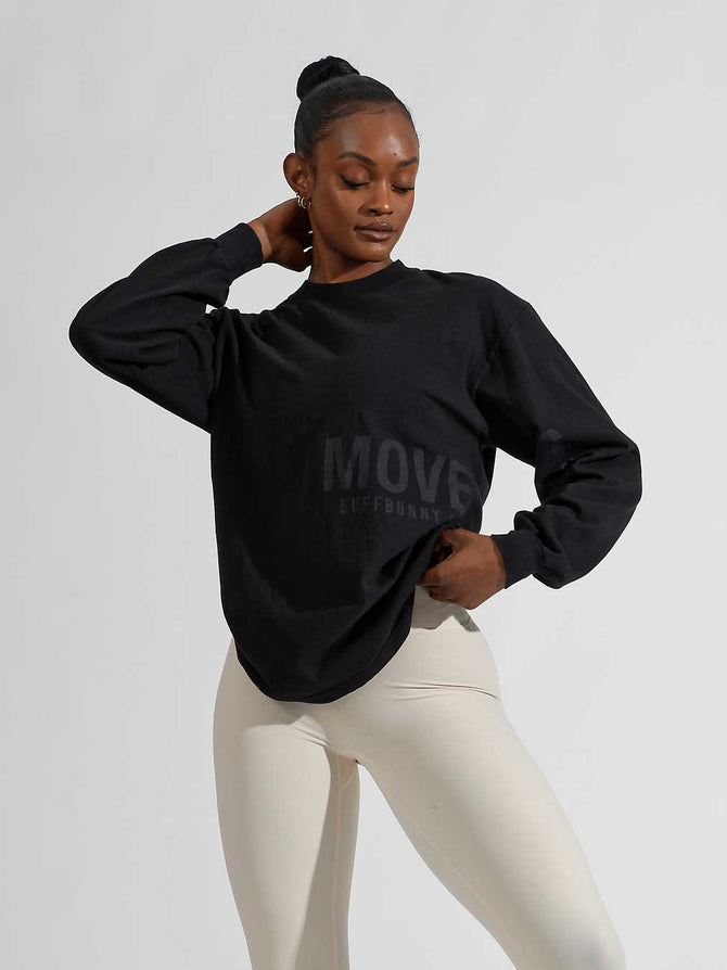 Moves Long Sleeve Tee - Black Image 0